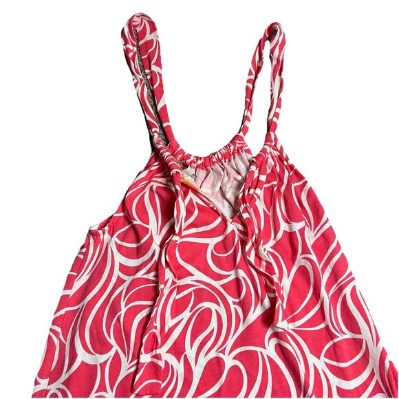 Boden Sleeveless Tank Top Tie Back Blouse Pink Swirls Women’s Size‎ 4 Resort - Picture 3 of 4